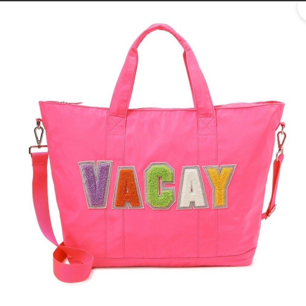 Vacay Hot Pink Tote Beach Bag